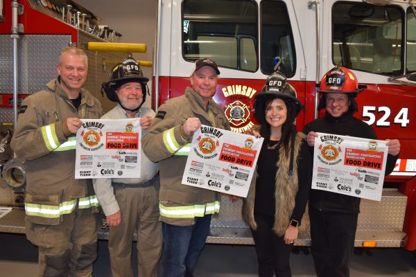 Grimsby, firefighters, food drive, GBF, Christmas Hamper